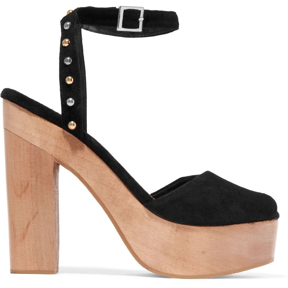 Maje Flash studded suede platform sandals